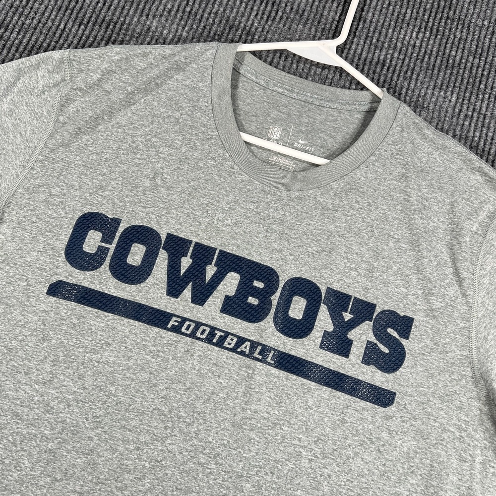 Dallas Cowboys Shirt Mens XL Extra Large Gray Short Sleeve Nike Football NFL
